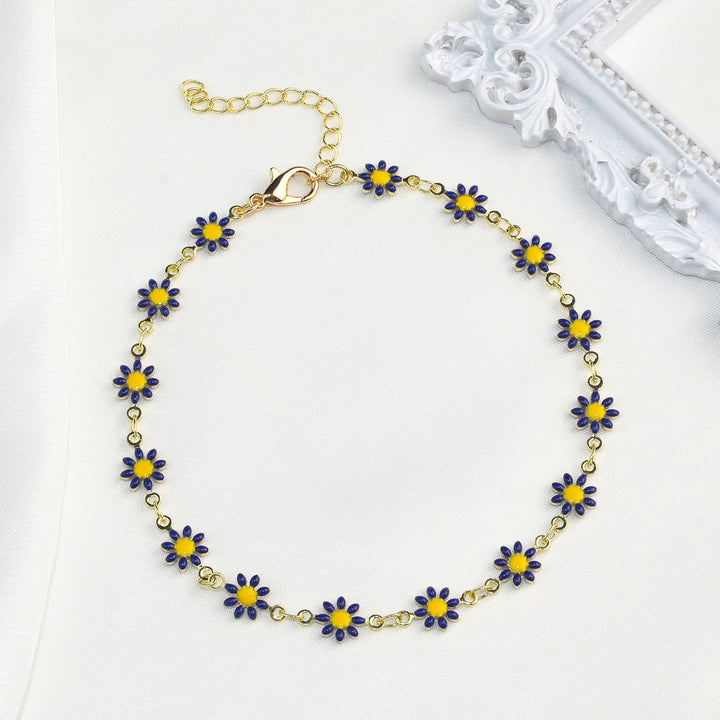 Buntes Floral Kettenarmband Karnz