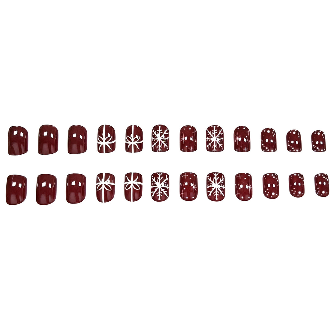 Festliche Schneeflocken-Nagelkunst-Verzierungen Karnz