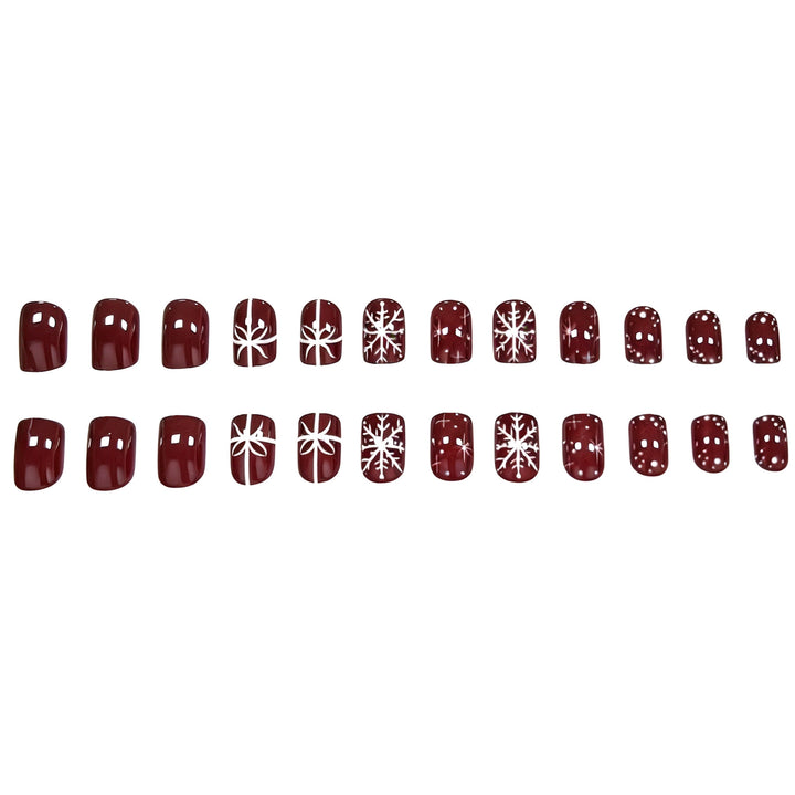 Festliche Schneeflocken-Nagelkunst-Verzierungen Karnz
