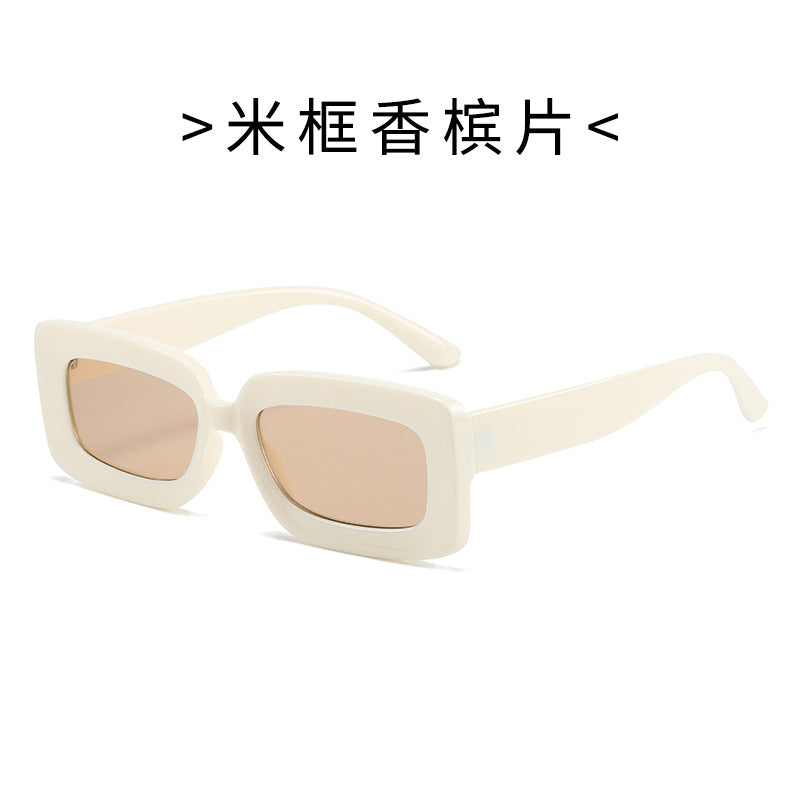 Damen Modische Schildkröten-Sonnenbrille mit rechteckigem Rahmen und Verlaufsgläsern Karnz
