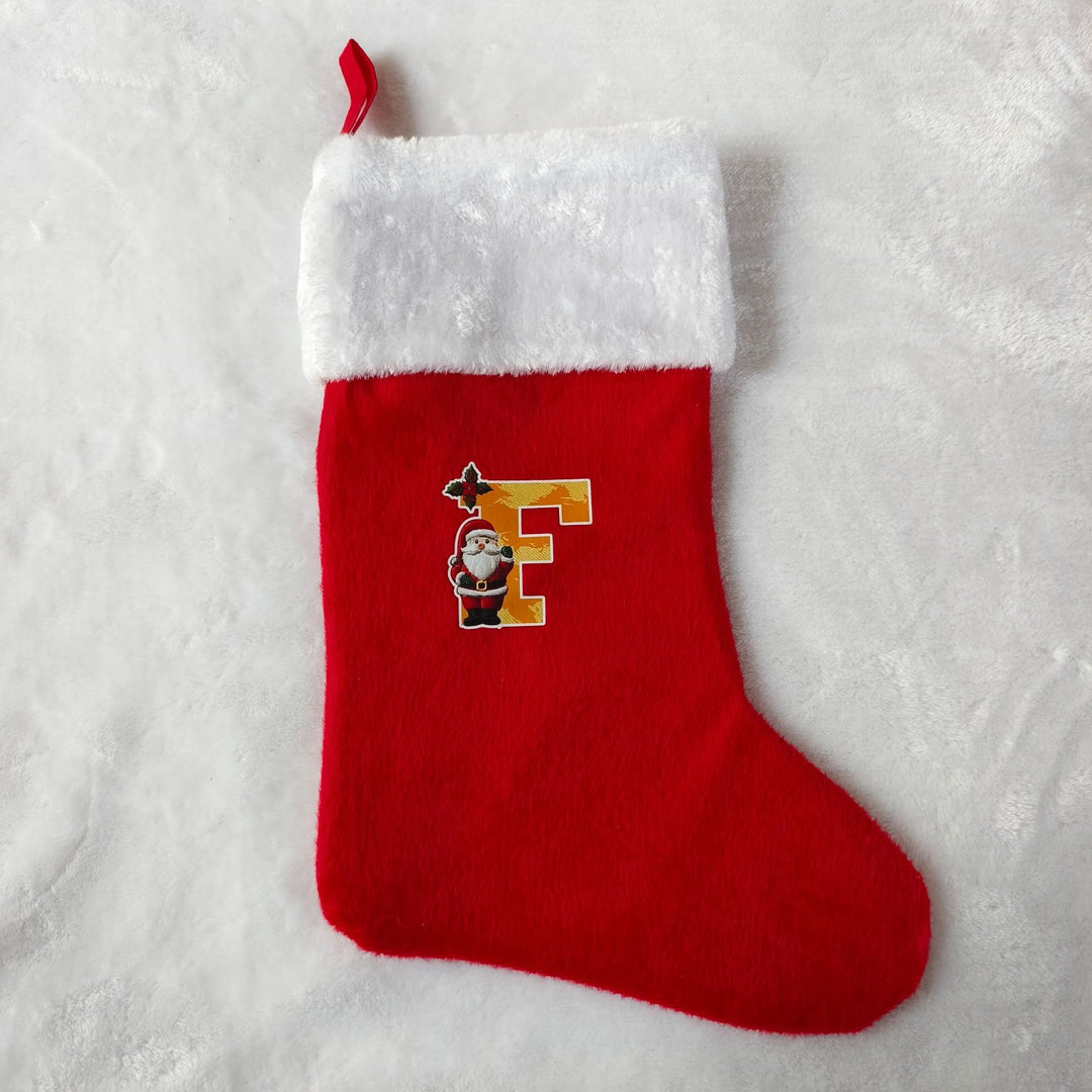 Festlicher Weihnachtsstrumpf mit personalisierbarem Motiv