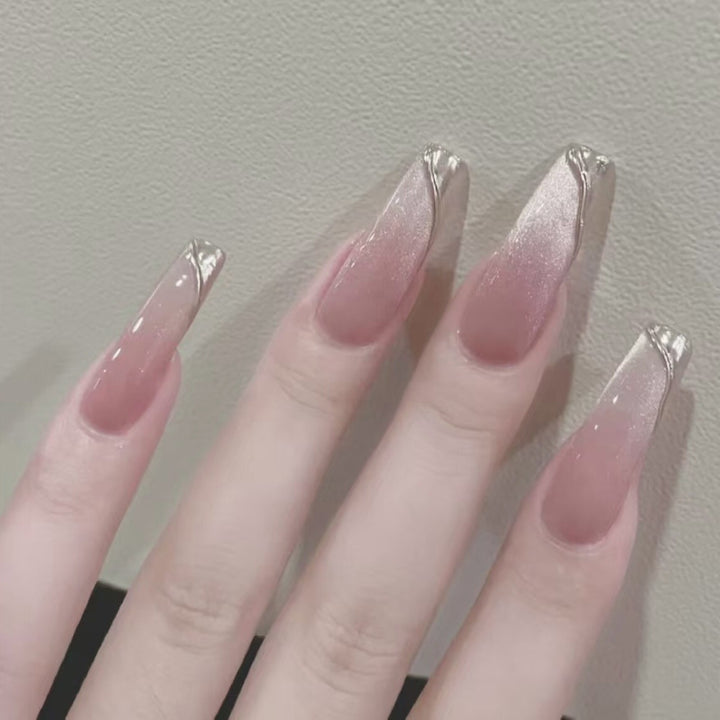 Elegantes Glänzendes Press-On Nagelset