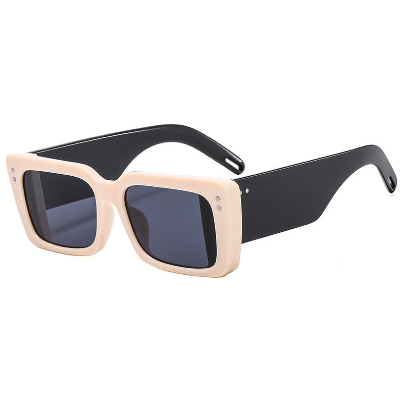 Damen Modische quadratische Sonnenbrille mit eleganter Rahmenstruktur Karnz