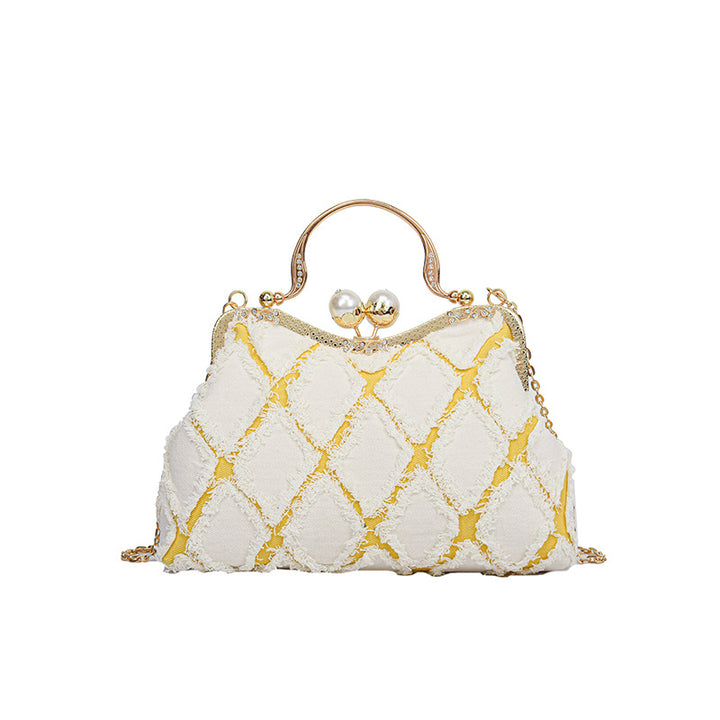 Vintage-inspirierte bestickte Handtasche