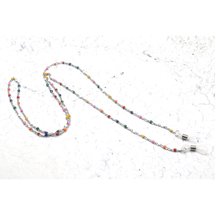 Vibrant Multi-Farbig Perlen Brillen Kette Karnz