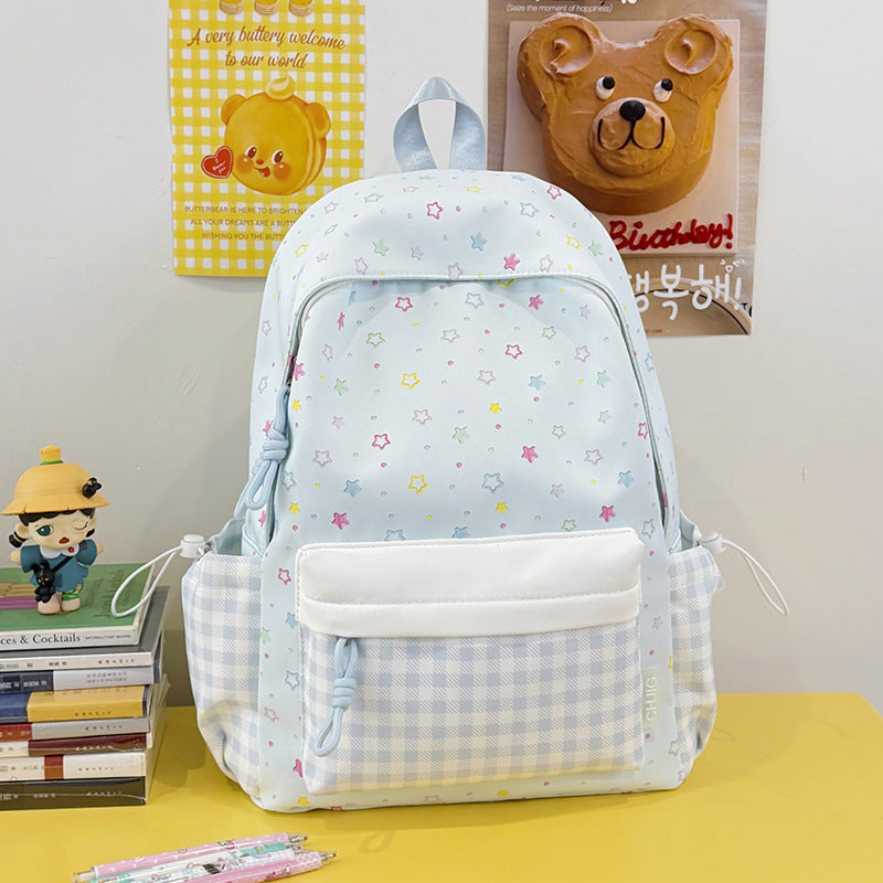 Niedlicher Sternenmuster-Casual-Tag-Rucksack Karnz