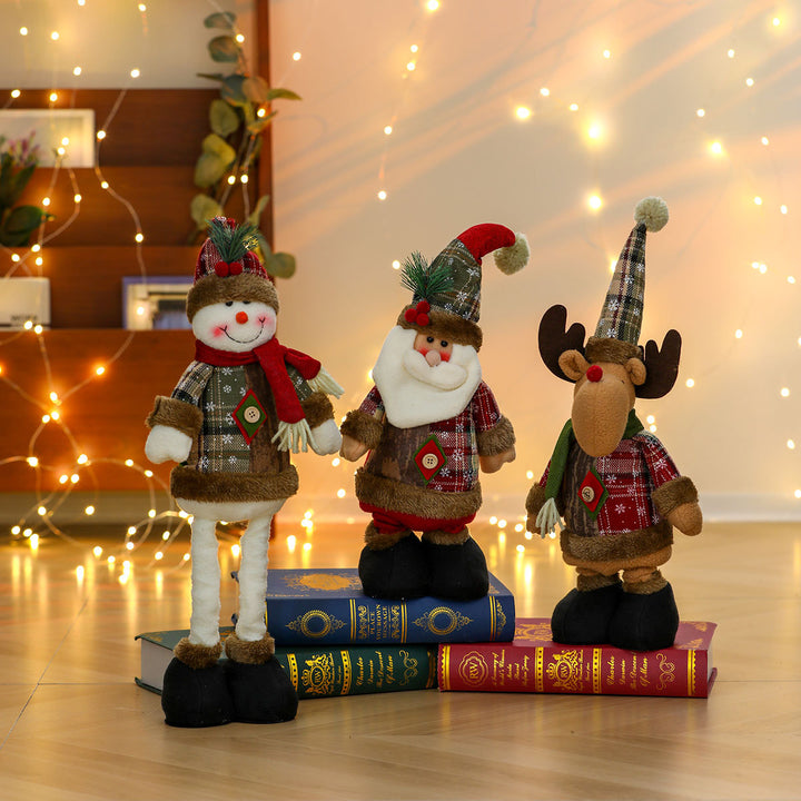 Verspielt Plüsch Santa Figurine Karnz