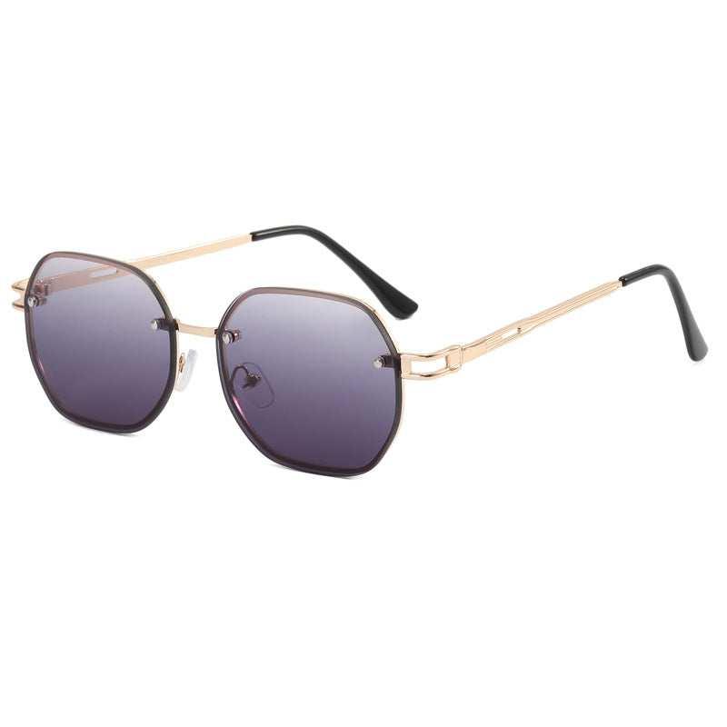 Damen Designer-Sonnenbrille im modernen Achteck-Design Karnz