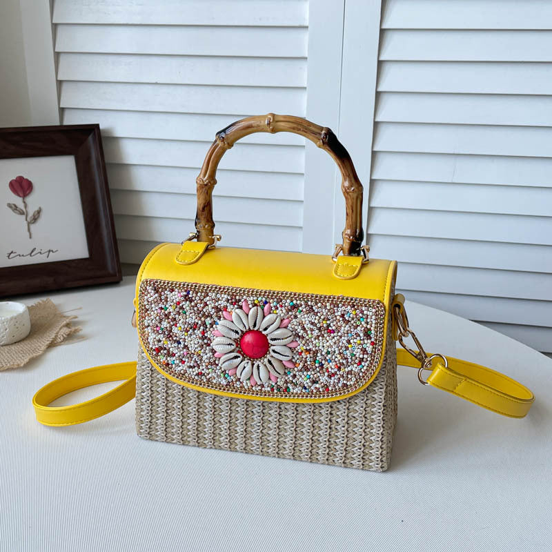 Bestickete Mini-Handtasche