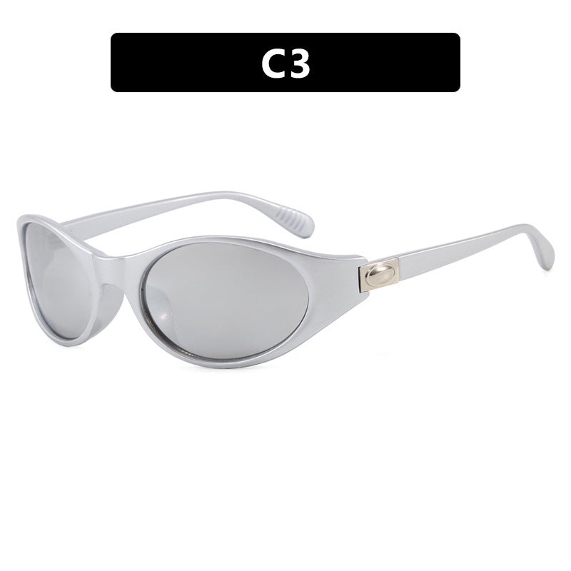 Damen stilvolle Sonnenbrille im eleganten Ovaldesign mit schützendem UV-Filter Karnz