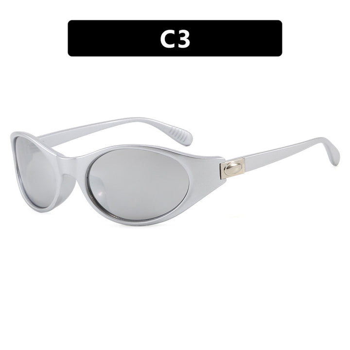 Damen stilvolle Sonnenbrille im eleganten Ovaldesign mit schützendem UV-Filter Karnz