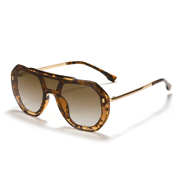 Damen oversized geometrische Sonnenbrille mit elegantem Rahmen Karnz