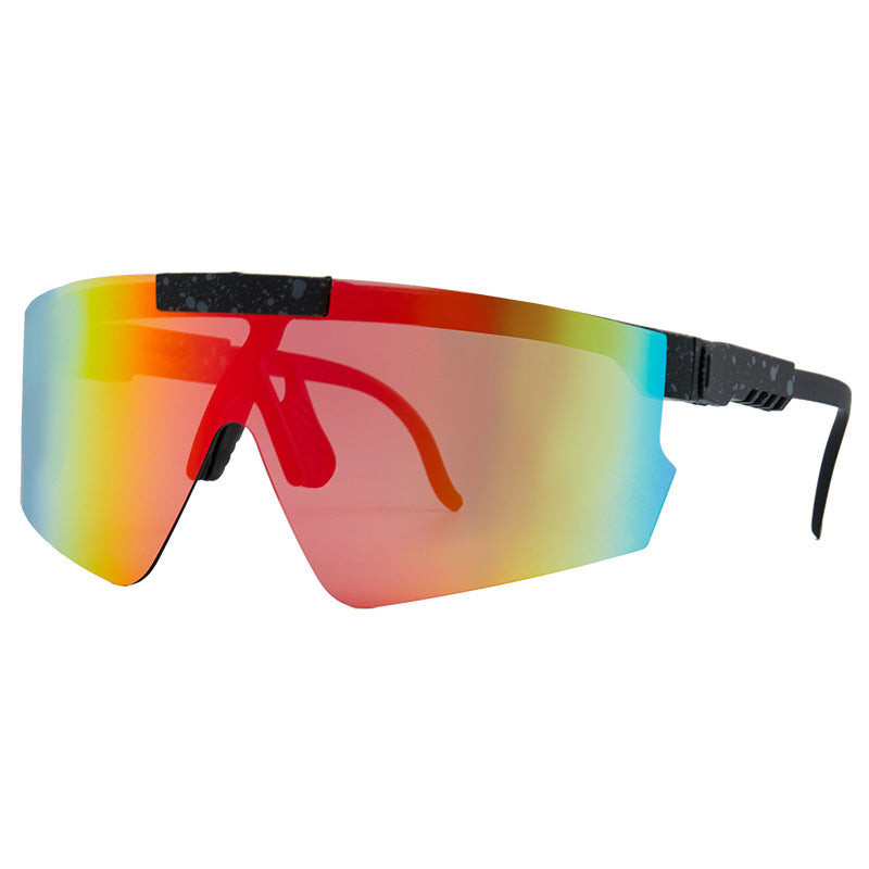 Damen Sport-Sonnenbrille im modernen Design mit großflächigen Gläsern Karnz