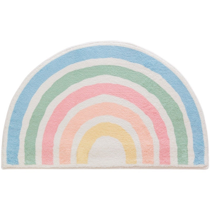 Regenbogen-Themen Weiches Plüsch Fußmatte Karnz