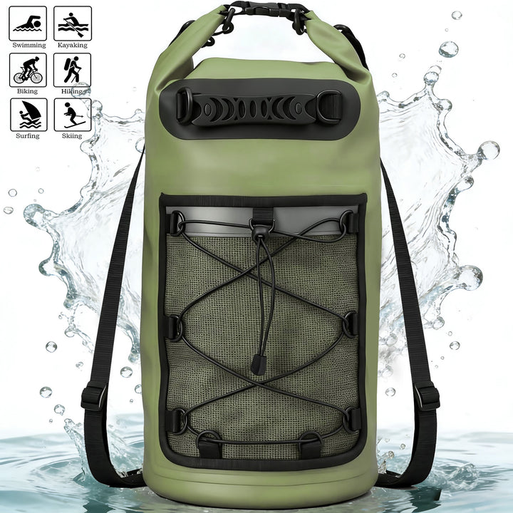 Strapazierfähige Dry Bag mit Netzfach Karnz