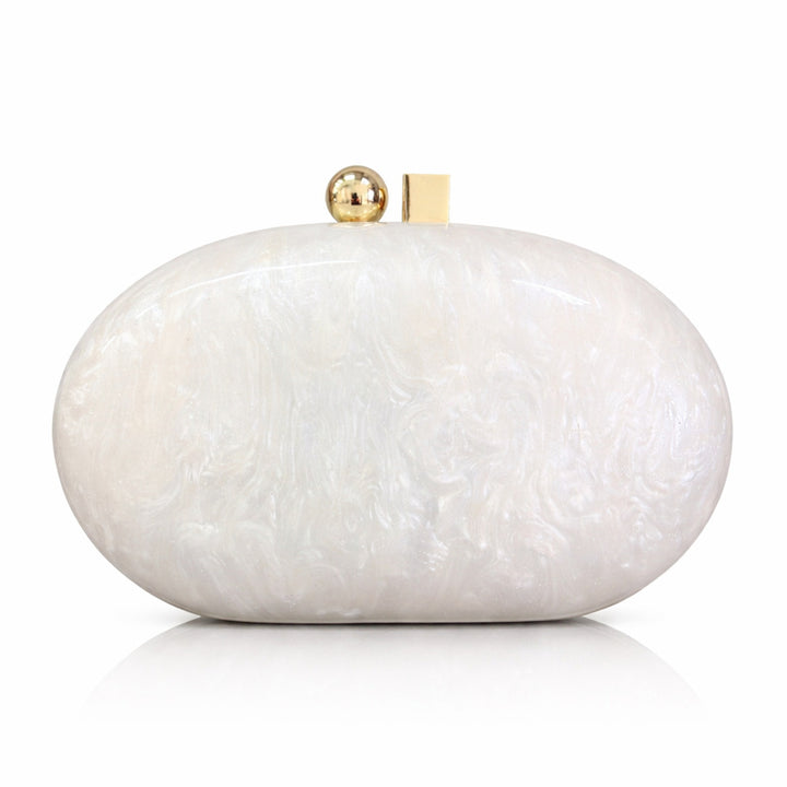 Elegante Perlenakzent Clutch Tasche