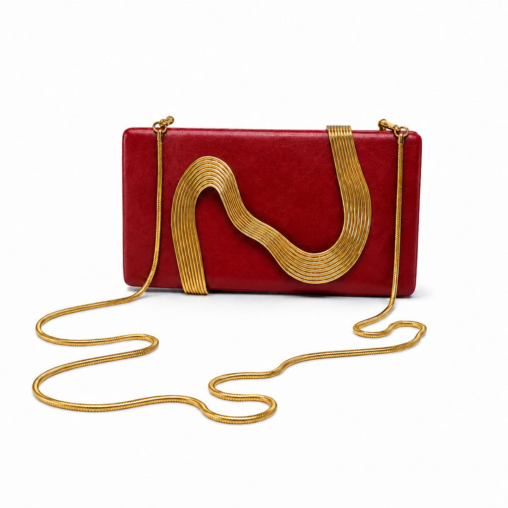 Elegante Strukturierte Abend Clutch