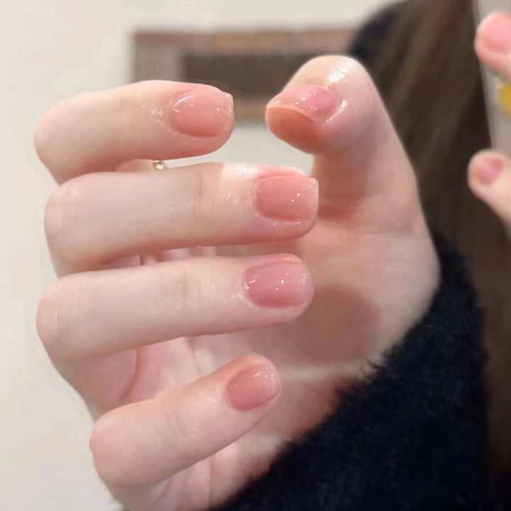 Glänzendes Gel Press-On Nagelset Karnz