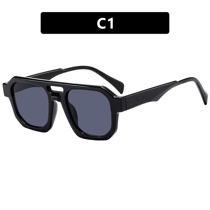 Damen stilvolle geometrische Sonnenbrille Karnz