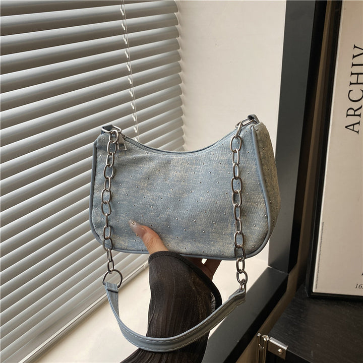 Vintage-inspirierte Denim Hobo-Tasche Karnz