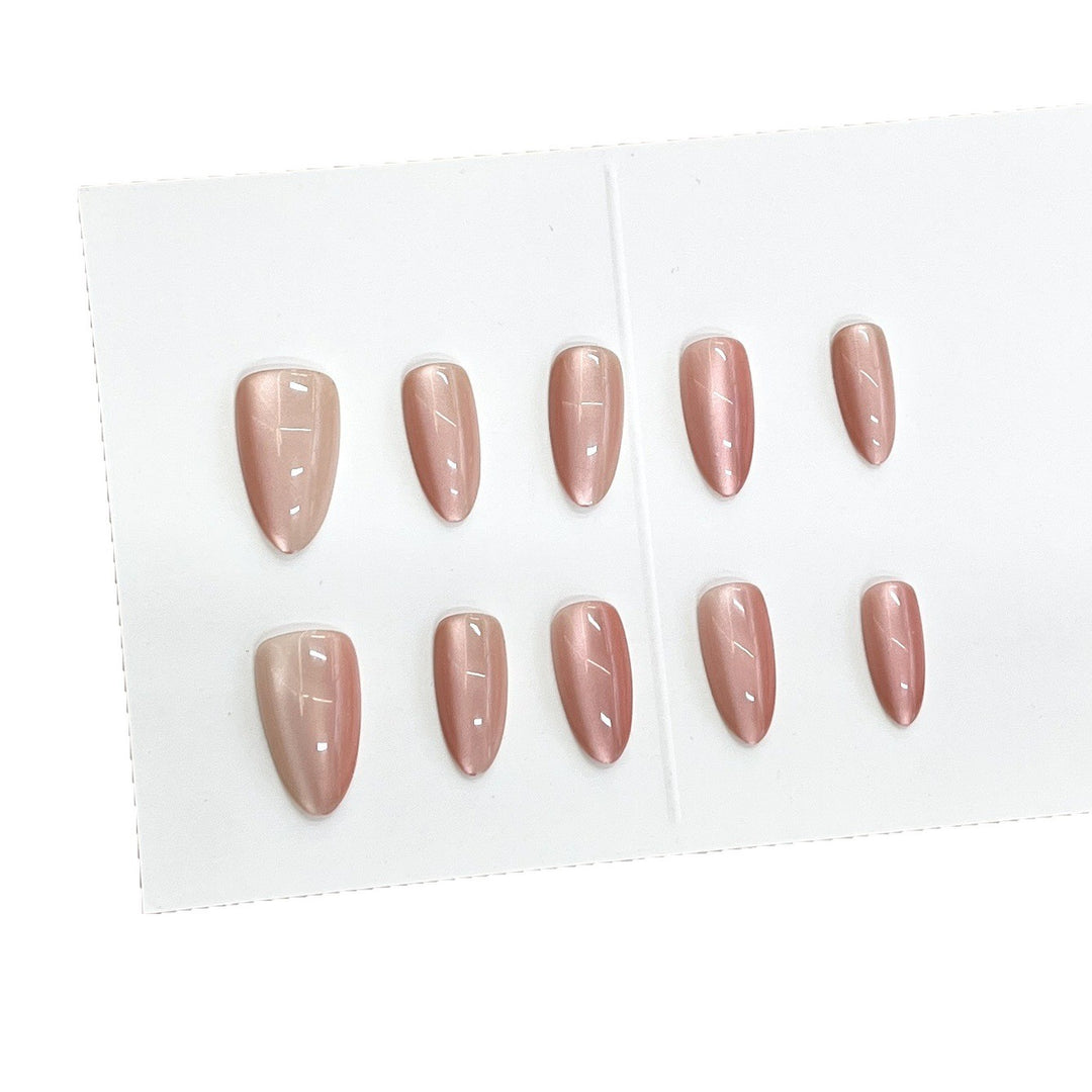 Glänzendes mandelförmiges Press-On Nagelset Karnz 1787225130