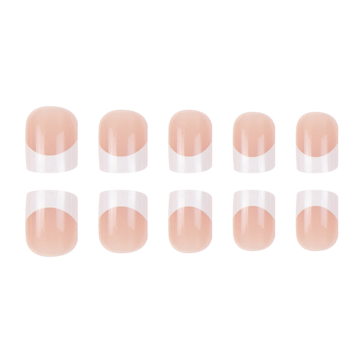 Elegante French Tip Press-On Nagelkunst Karnz