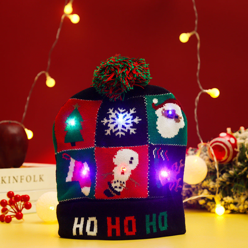 Lustige Weihnachtsmütze mit LED-Lichtern Karnz