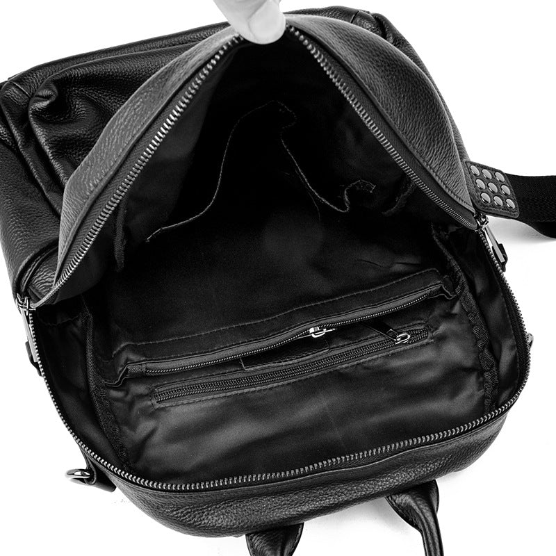 Vielseitiger Multifunktionaler Leder Rucksack Karnz