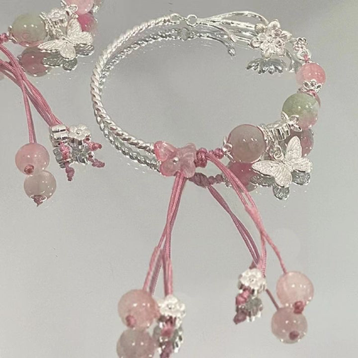 Florale Charm Wickelarmband Karnz