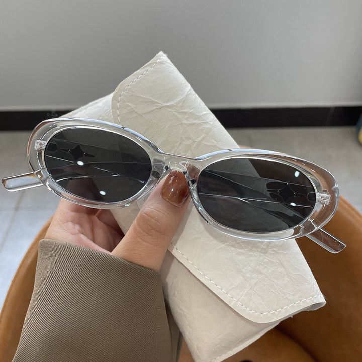Trendige ovale Rahmen-Sonnenbrille Karnz