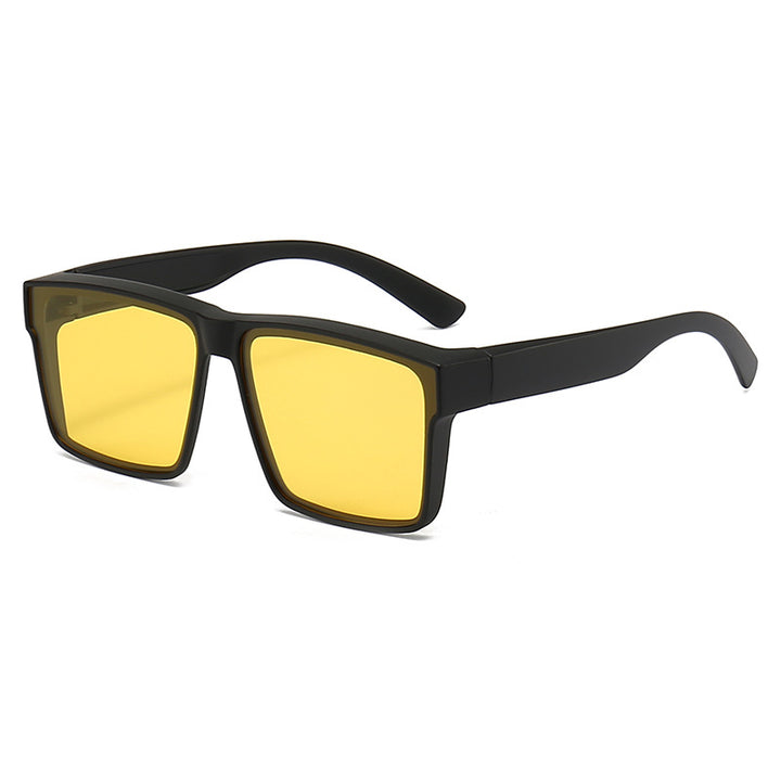 Breite Linsen Quadratrahmen Sonnenbrille
