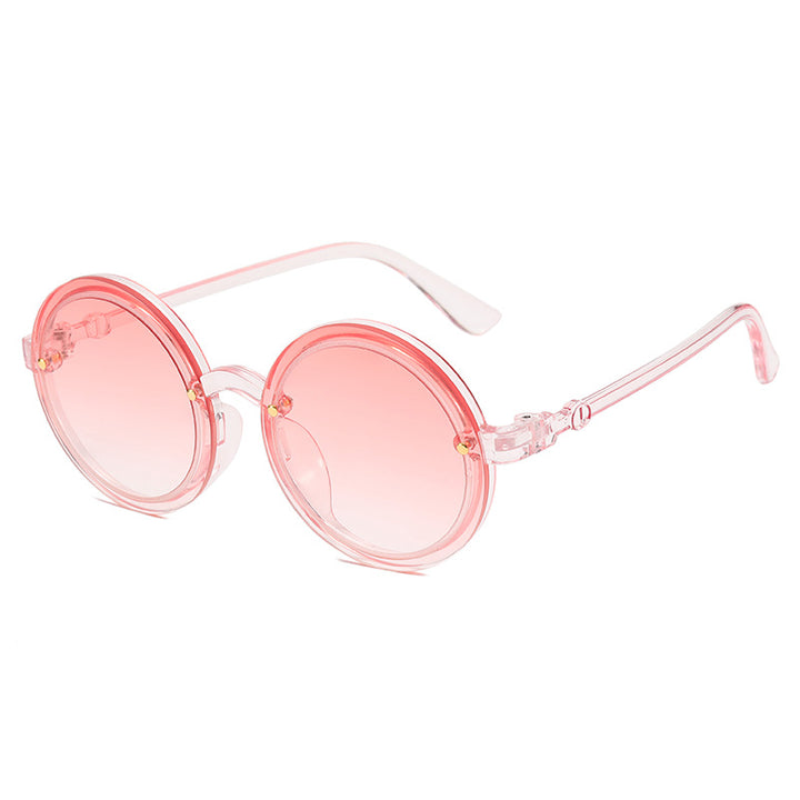 Damen Runde Sonnenbrille mit transparentem Rahmen Karnz