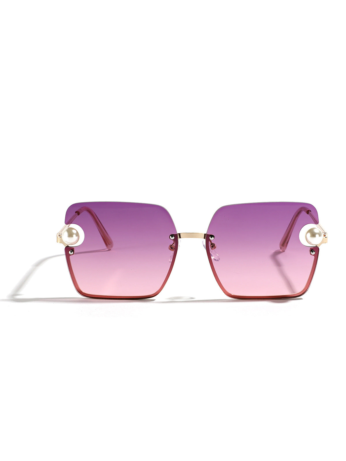 Damen quadratische Sonnenbrille mit elegantem Transparenzrahmen Karnz