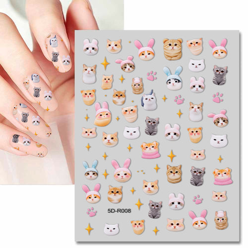 Niedliche Elefant Nagelkunst Aufkleber