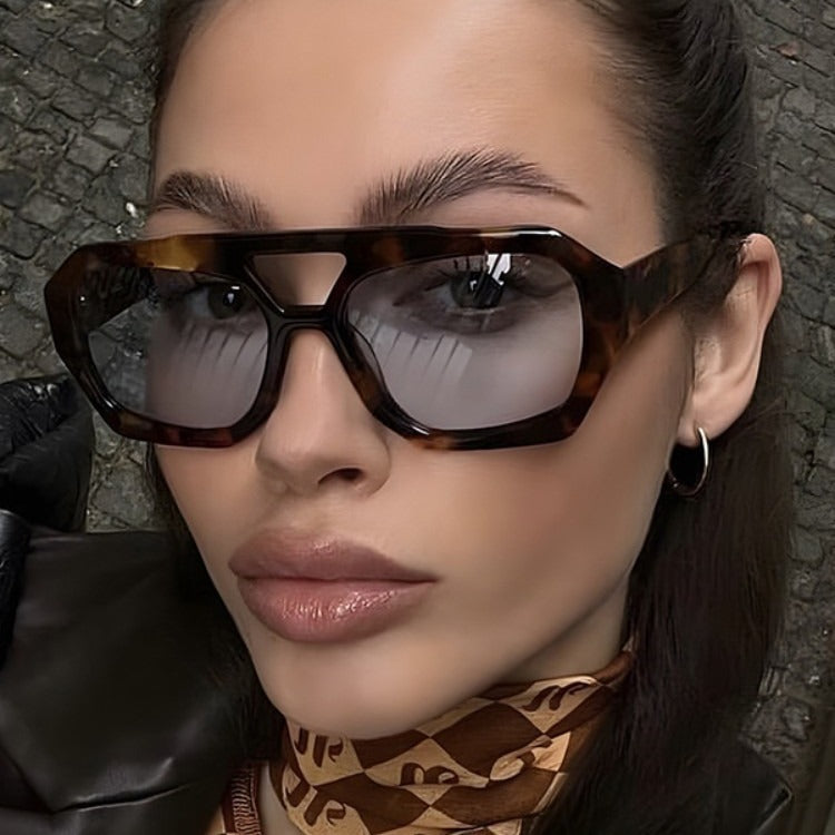 Damen modische Sonnenbrille im exklusiven Octagon-Design Karnz
