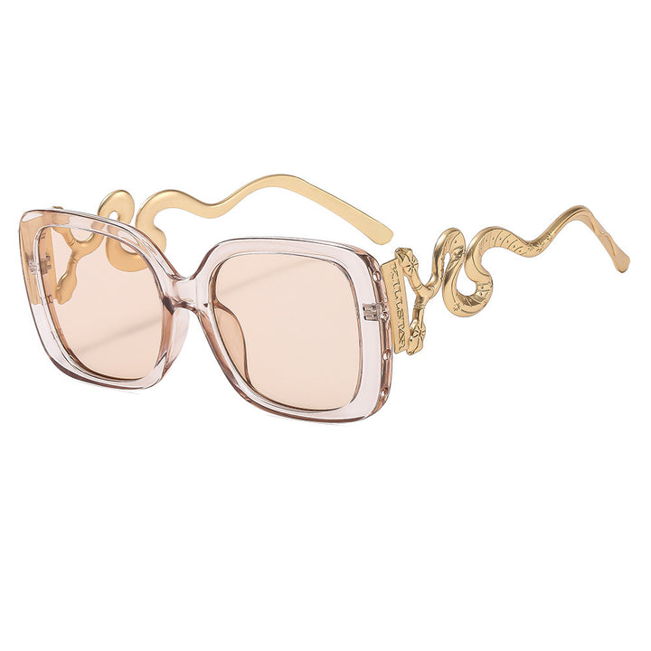 Damen extravagante Designer-Sonnenbrille mit luxuriösem Schlangenrahmen Karnz