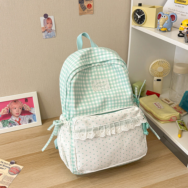 Stylisher Gingham-Muster Rucksack Karnz