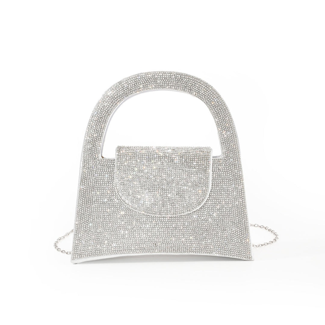 Glänzende mit Strass veredelte Handtasche