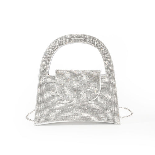 Glänzende mit Strass veredelte Handtasche