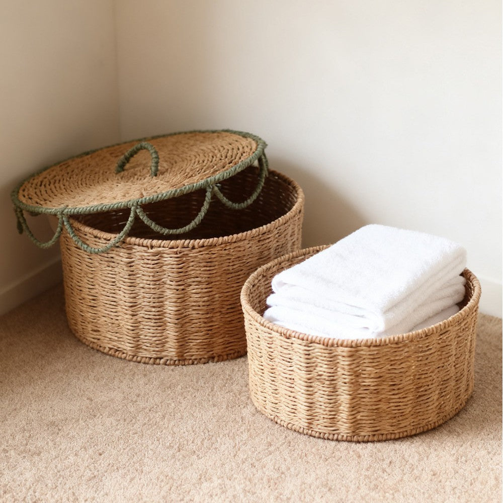 Handgefertigter Aufbewahrungskorb Im Vintage-Stil Karnz
