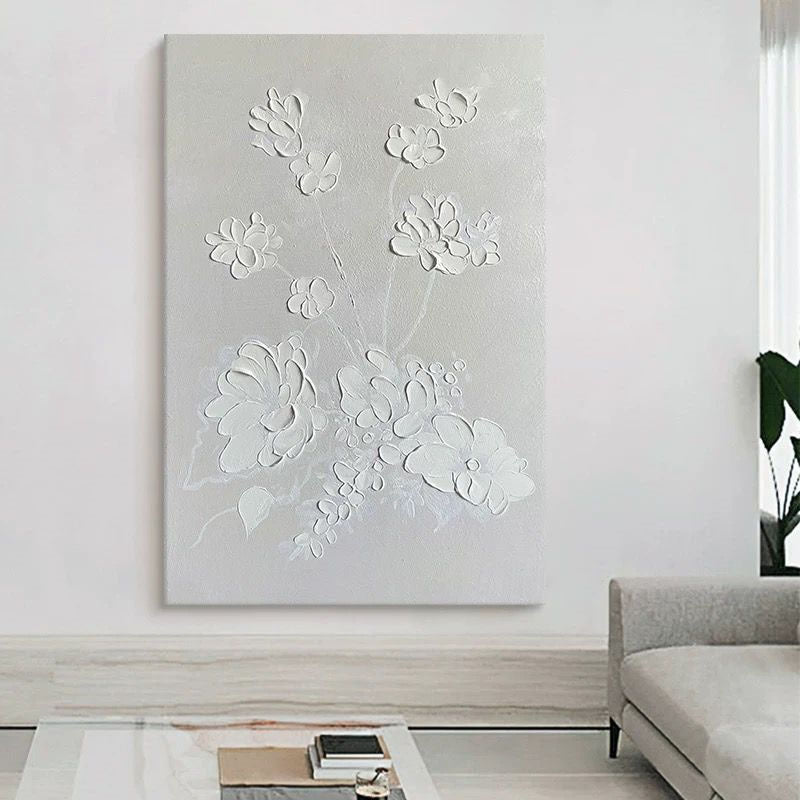 Texturiertes Blumendekor für die Wand