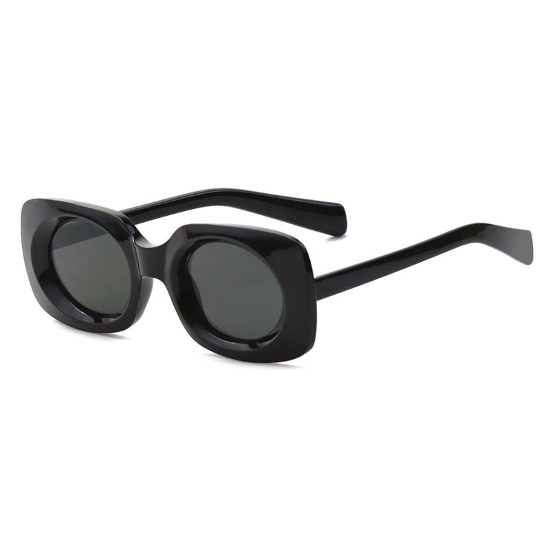 Zeitgenössische Matte Quadratische Sonnenbrille Karnz