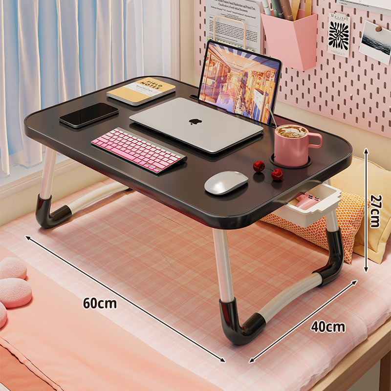 Faltbarer tragbarer Bett-Laptop-Tisch mit rundem MDF-Oberteil und verriegelbaren Klappbeinen