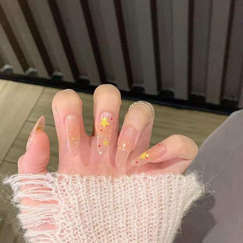 Glamouröses Press-On Nagelkunst-Set mit stylishen Edelstein-Akzenten Karnz