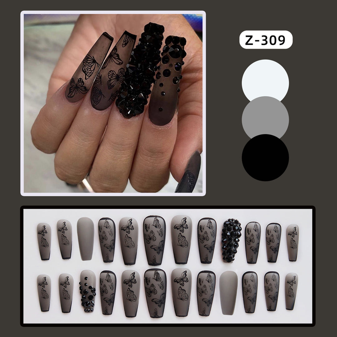 Dekorative Ombre Press-On Nagelkunst