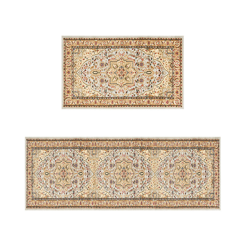 Vintage Floral Print Teppichset Karnz