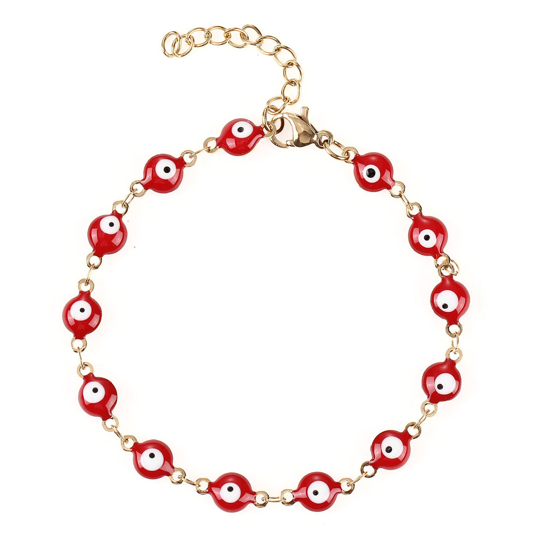 Buntes böse Augen Charm Armband Karnz