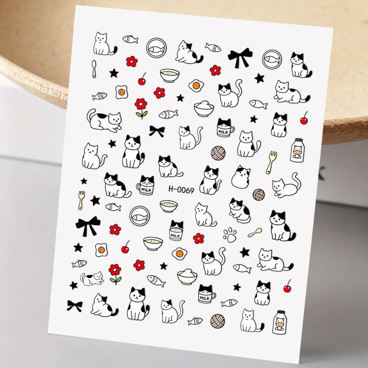 Niedliche Hunde-Themen-Nagelkunst-Sticker