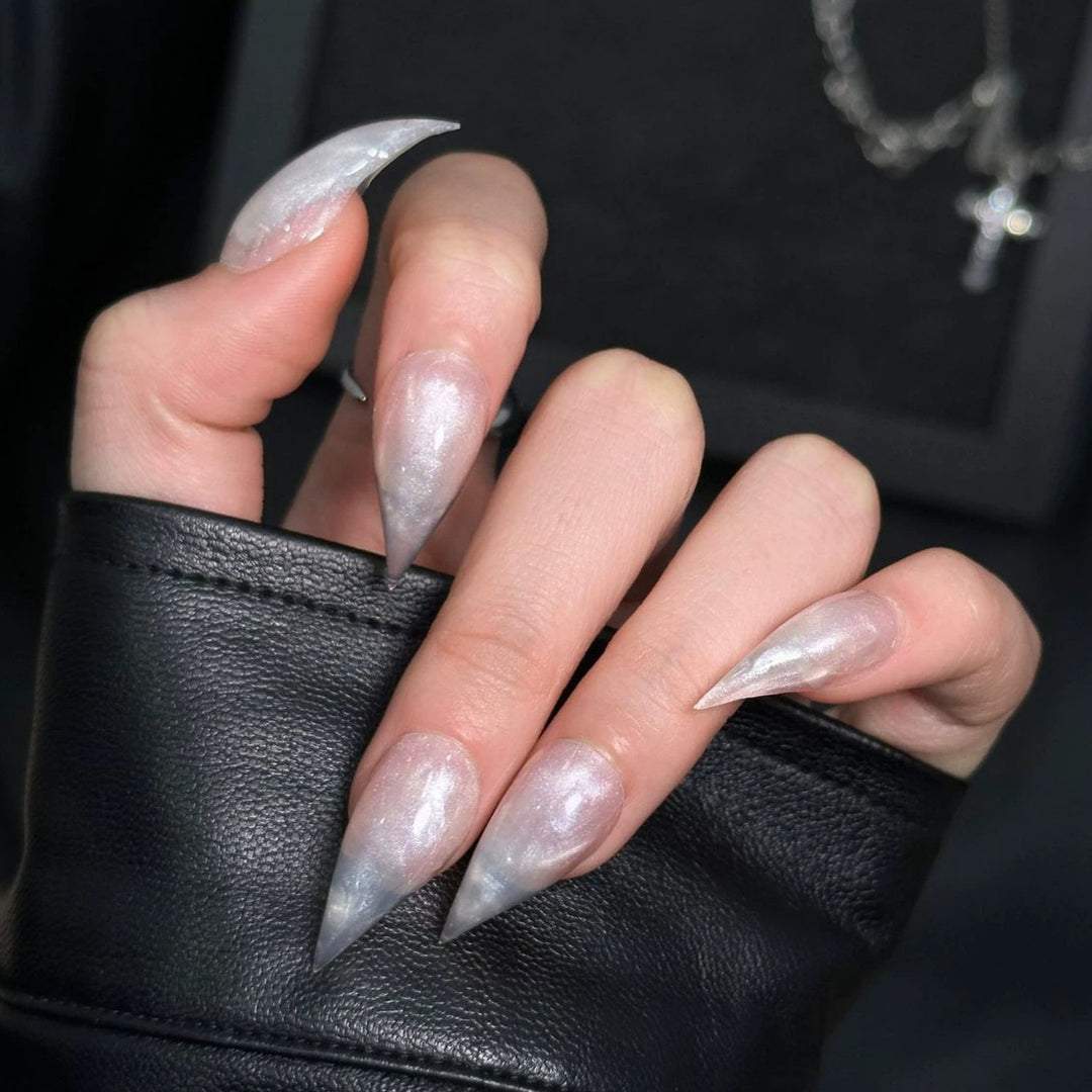 Glitzer-Gradient-Stiletto-Press-On-Nägel