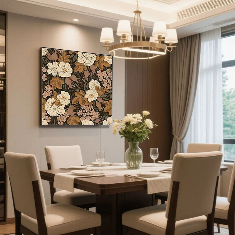 Floral-themed Canvas Wanddekoration